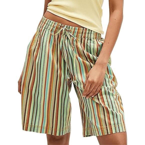 Free People Pants - Free People Saylor Poplin Stripe Shorts, NWOT Size XS - S